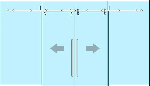 Pair Elevation (Barn Doors) – Integrated with Solare Single Glazed