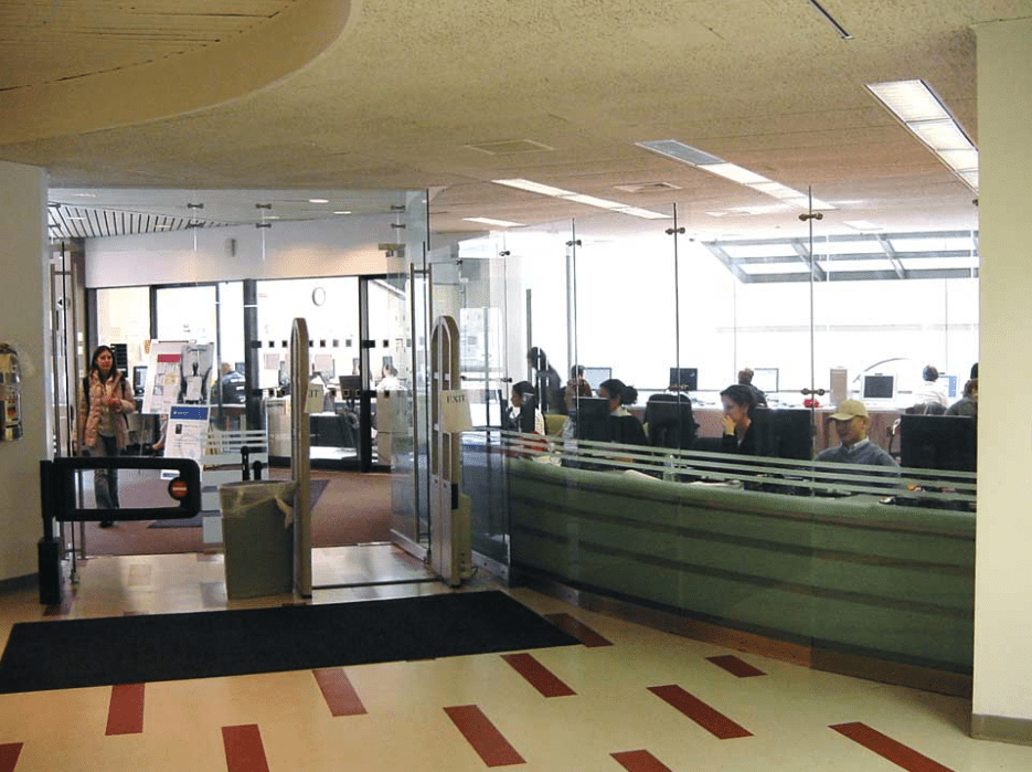 Hospital partitions provide unobstructed line of sight