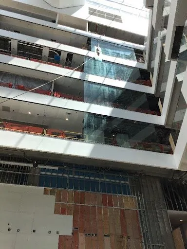 Glass Walls That Line the Atrium Glass Walls That Line the Atrium