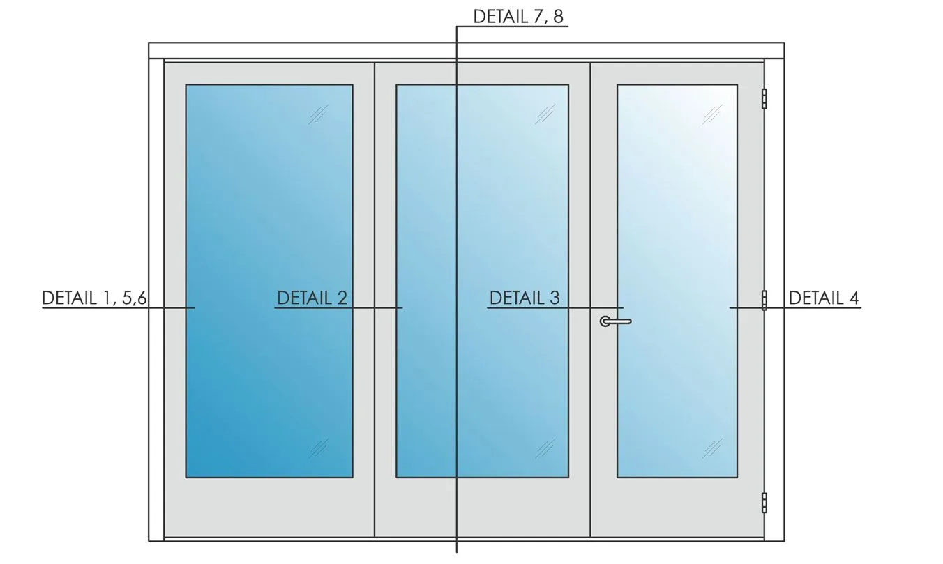 Movare Double Glazed Movable Glass Wall Elevation