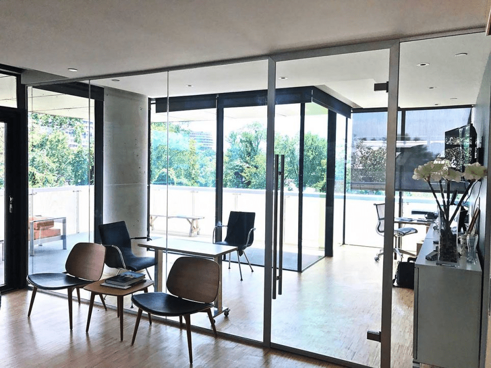 Floor to Ceiling Glass Doors
