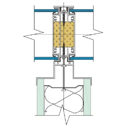 Glazing Partition To Solid Partition 'T' Connection