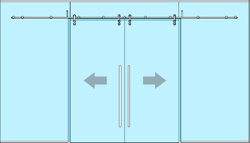 Pair Elevation (Barn Doors) – Integrated with Solare Single Glazed