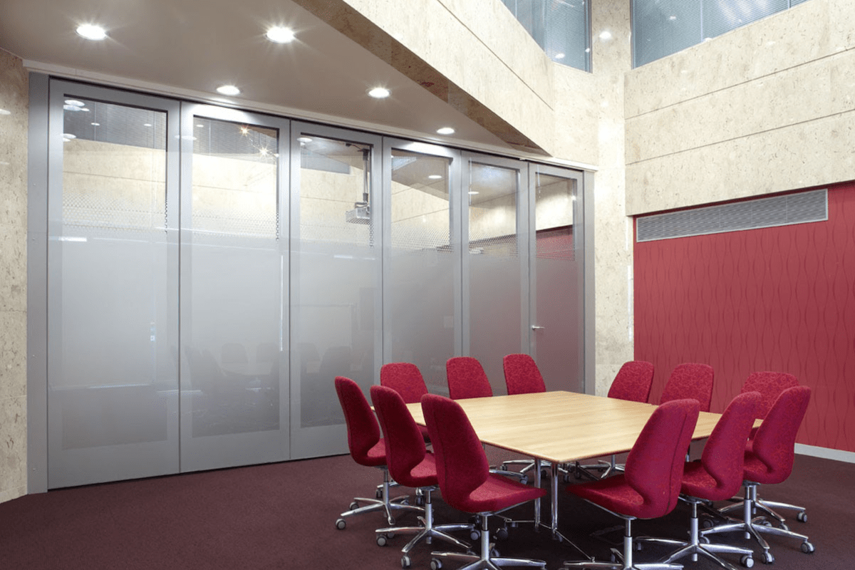 Conference Centers - Closed Commercial Folding Glass Doors