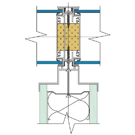 Glazing Partition To Solid Partition 'T' Connection