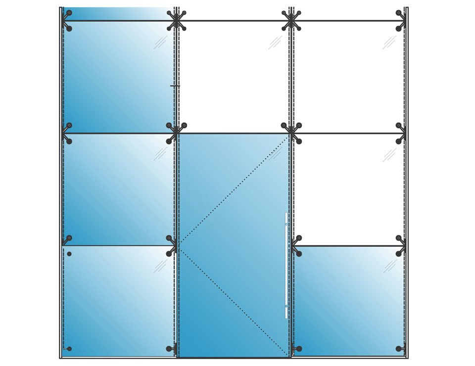 High Wall Glass Partition Systems