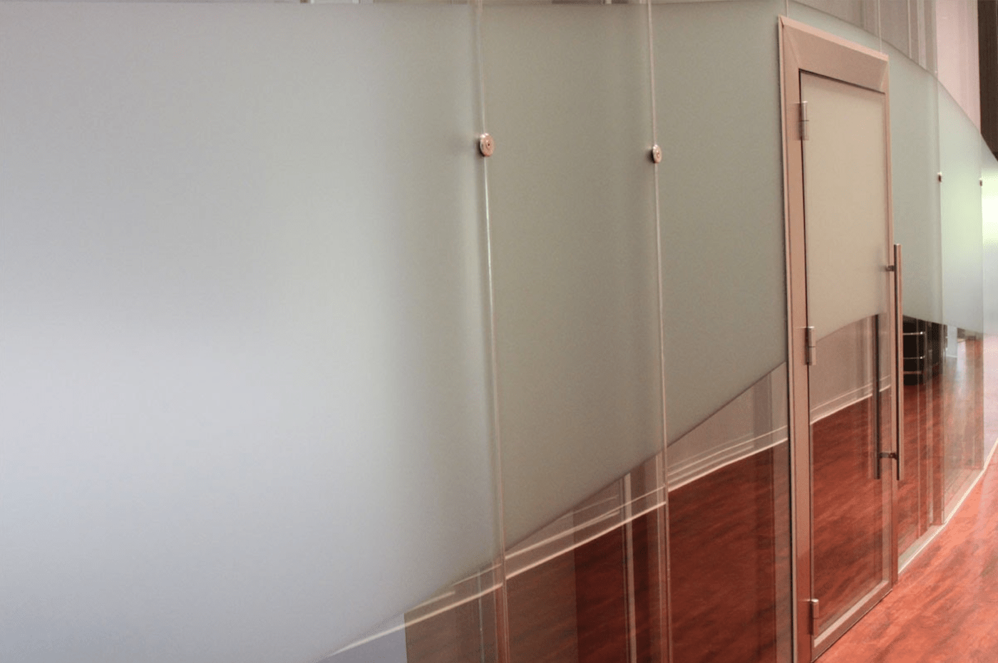Acoustic double glazed doors can be fitted with hinges or pivots
