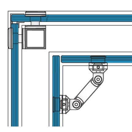 90 Corner With Stainless Steel Tube Support