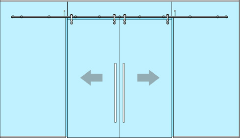 Pair Elevation (Barn Doors) – Integrated with Solare Single Glazed