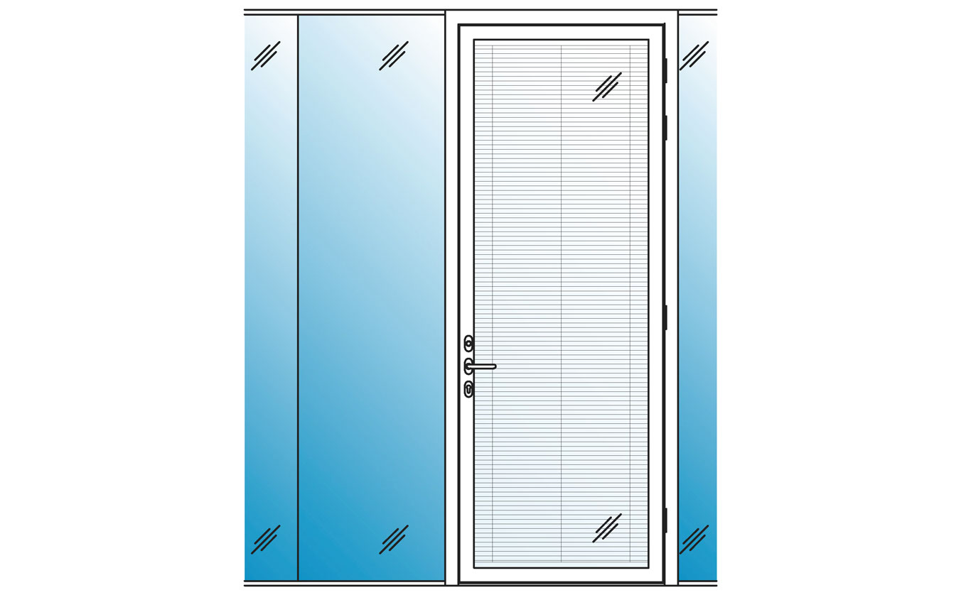 Acoustic Double Glazed Swing Glass Door