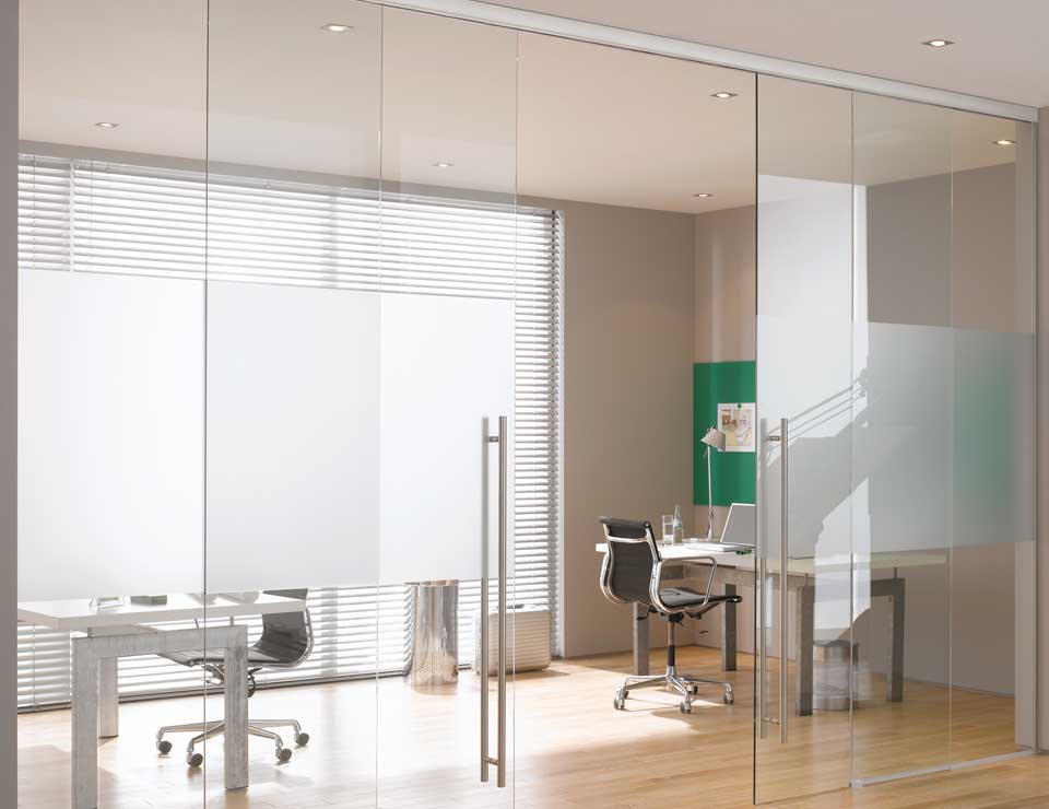 Self Closing Sliding Glass Office Doors | Avanti Systems USA