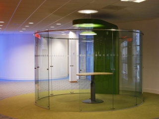 Freestanding Glass Wall Partition Gallery 11