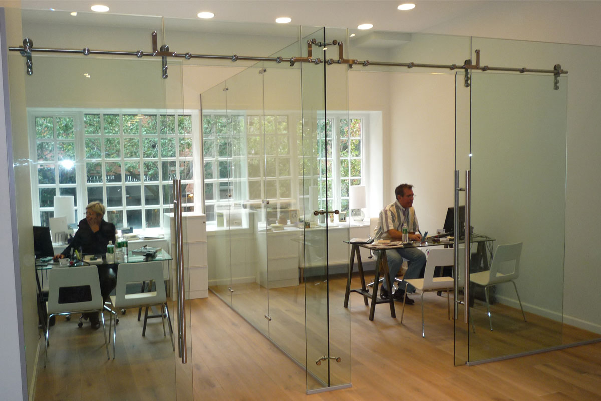Freestanding Glass Wall Partition Gallery 6