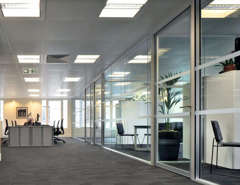 Frameless Double Glazed Glass Wall Partitions Avanti