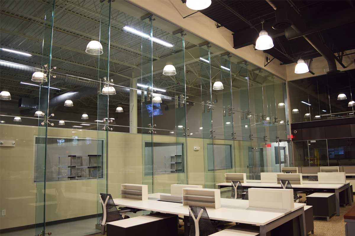 Glass Walls to Divide Spaces