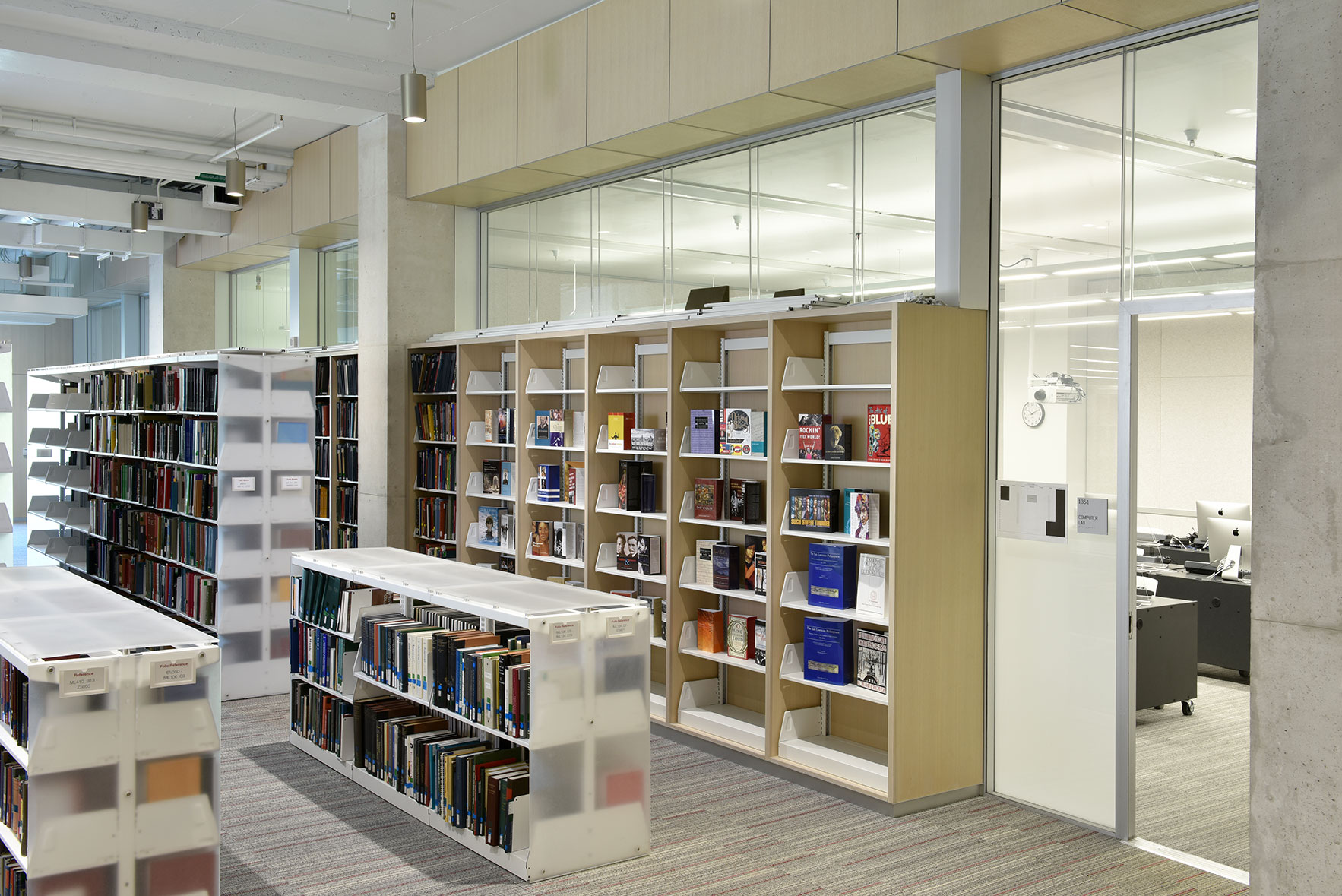 Library With Acoustic Partition Wall
