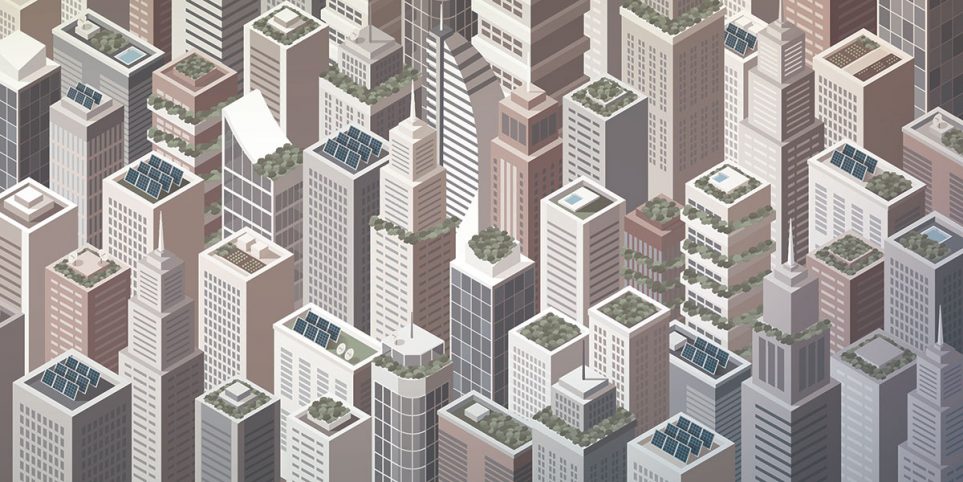 Futuristic Isometric Green City