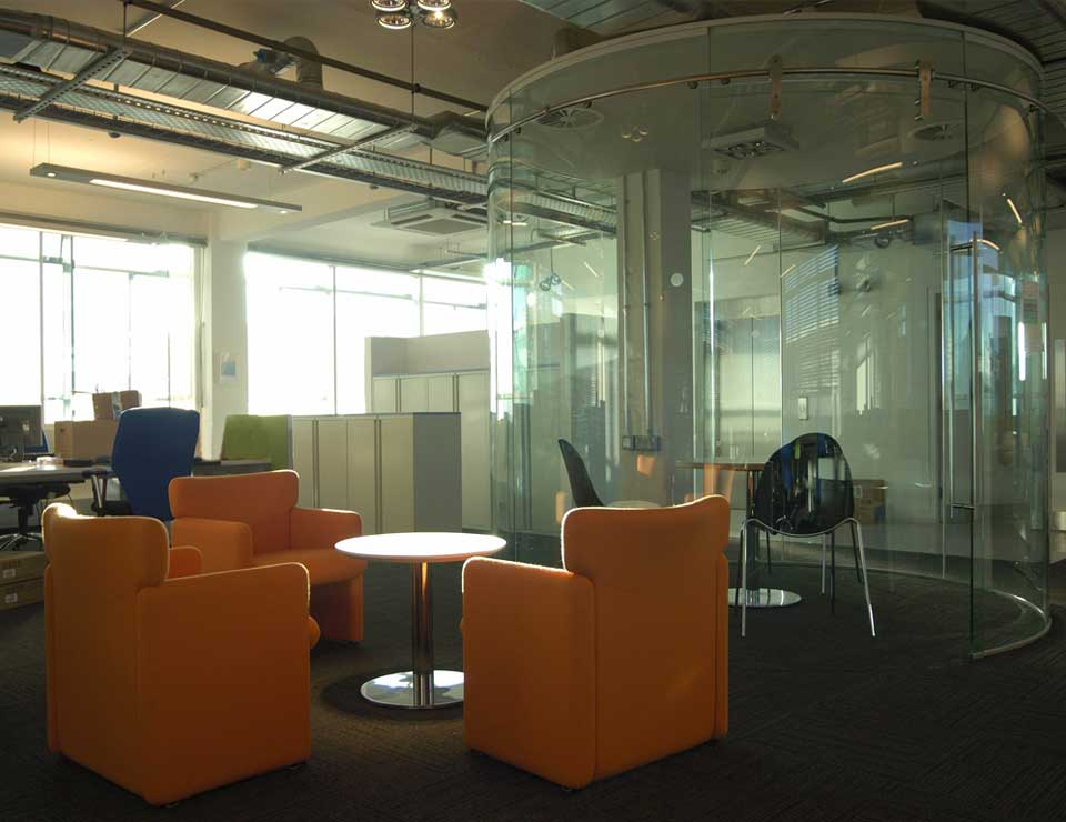 Another example of modern office partitions