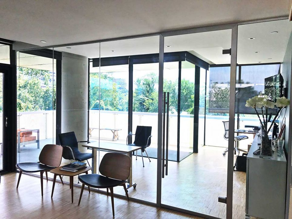 Floor to Ceiling Glass Doors