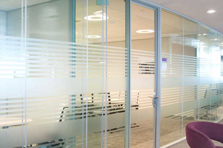 Doors partitions: Acoustic double glazed glass swing door