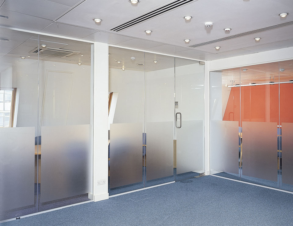Frosted Glass Office Partitions