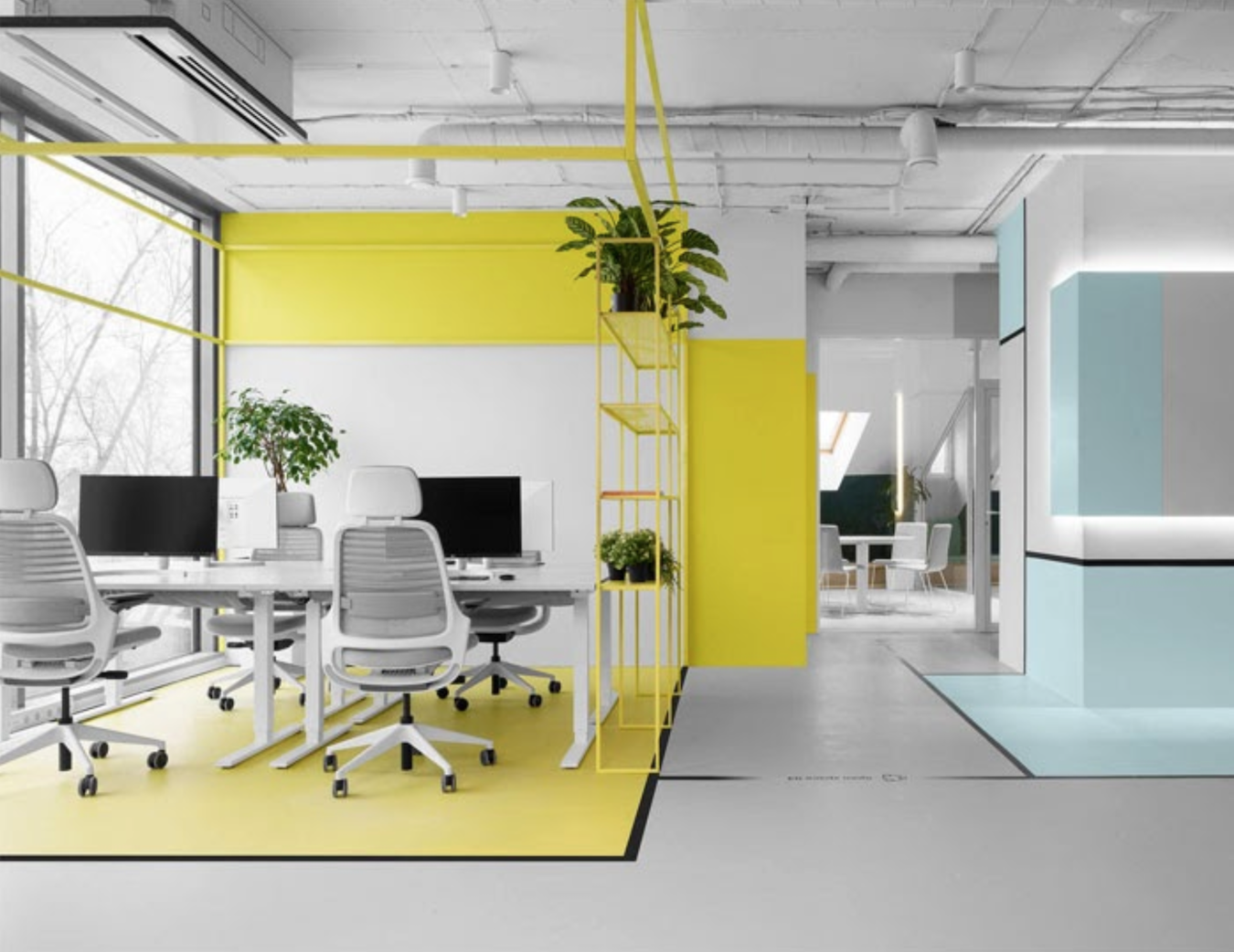 Incorporate bold colors - office design inspiration