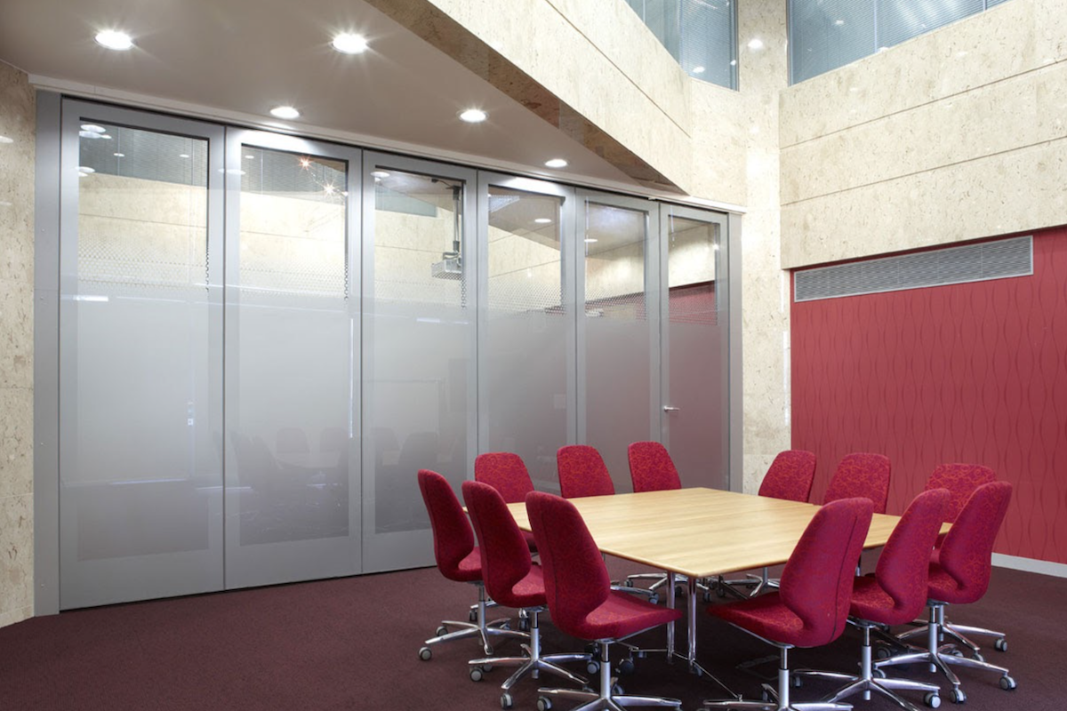 Conference Centers - Closed Commercial Folding Glass Doors
