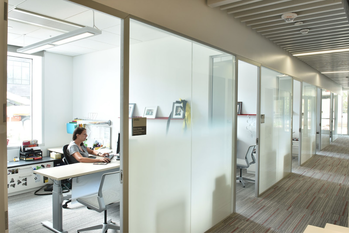 Full Height Glazed Partition System Provide Natural Light