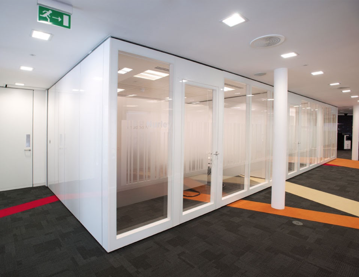 Full Height Glazed Partition System Gives Flexibility