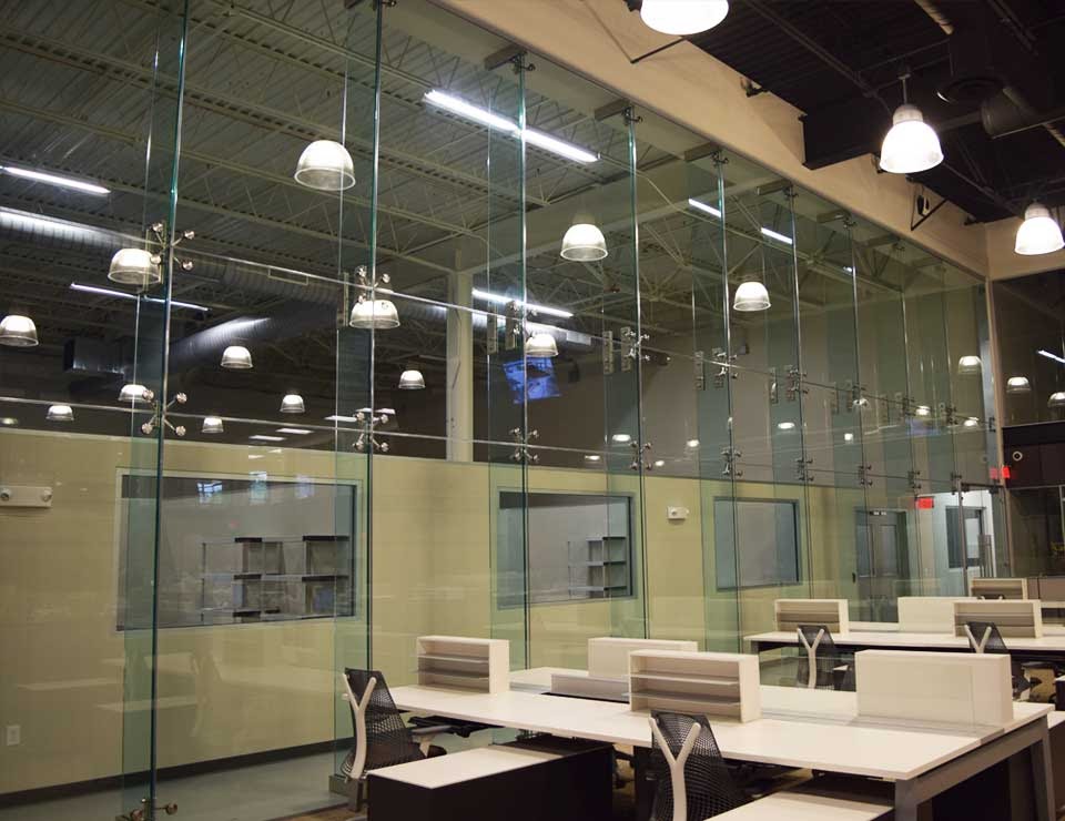 Create Separate Spaces With Interior Glazed Curtain Wall