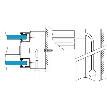 Double Glazed Wall Abutment Manual Blind Control