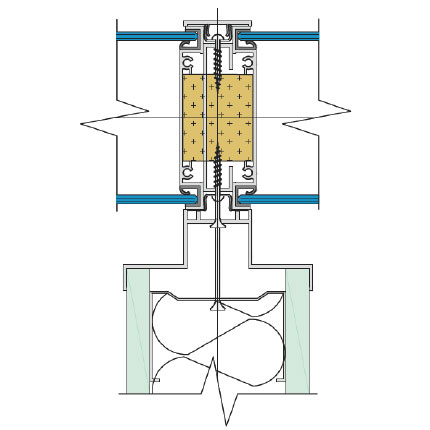 Glazing Partition To Solid Partition 'T' Connection