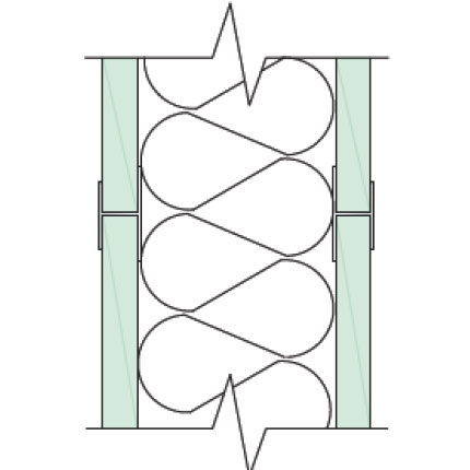 Solid Partition Straight Joint Vertical